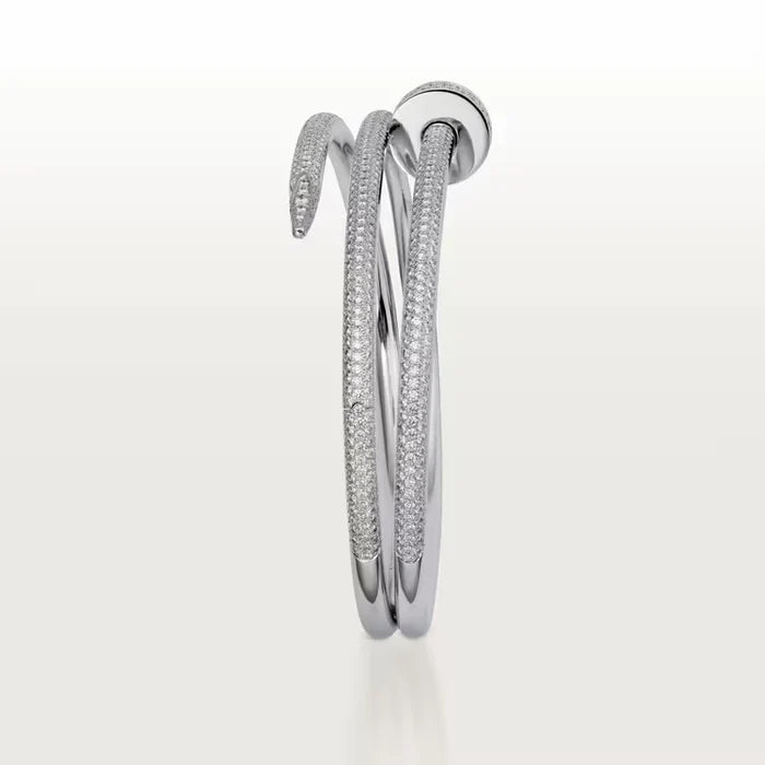 Juste un Clou bracelet, double, half-paved