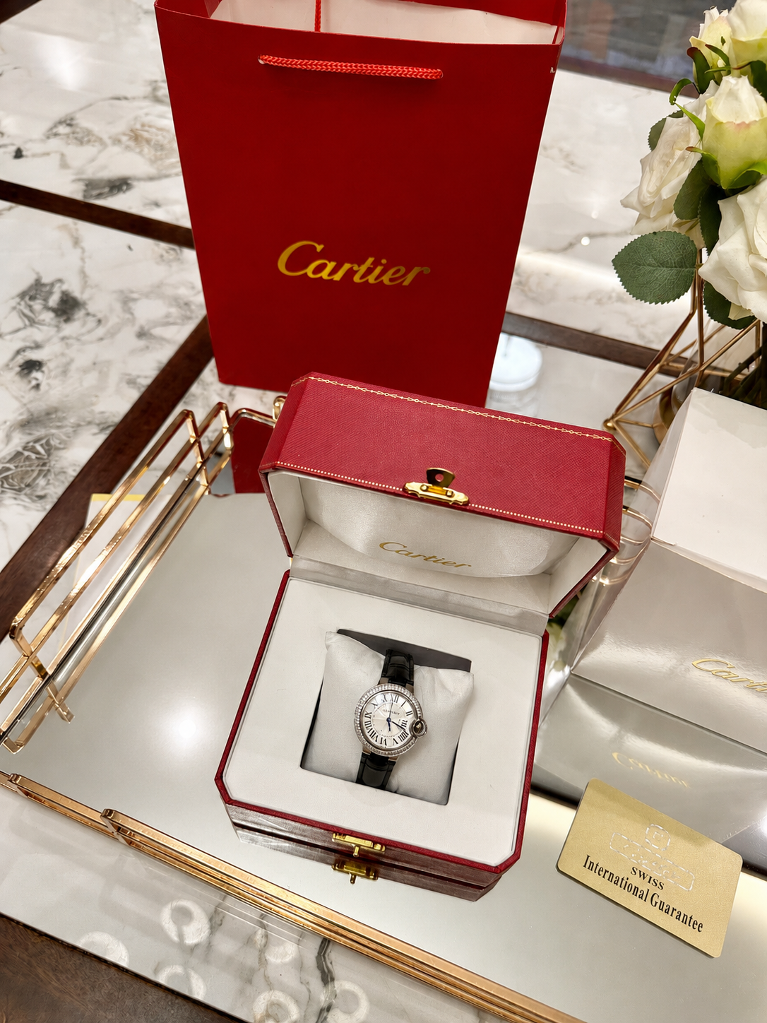 Celestia Royale Diamond Leather Watch