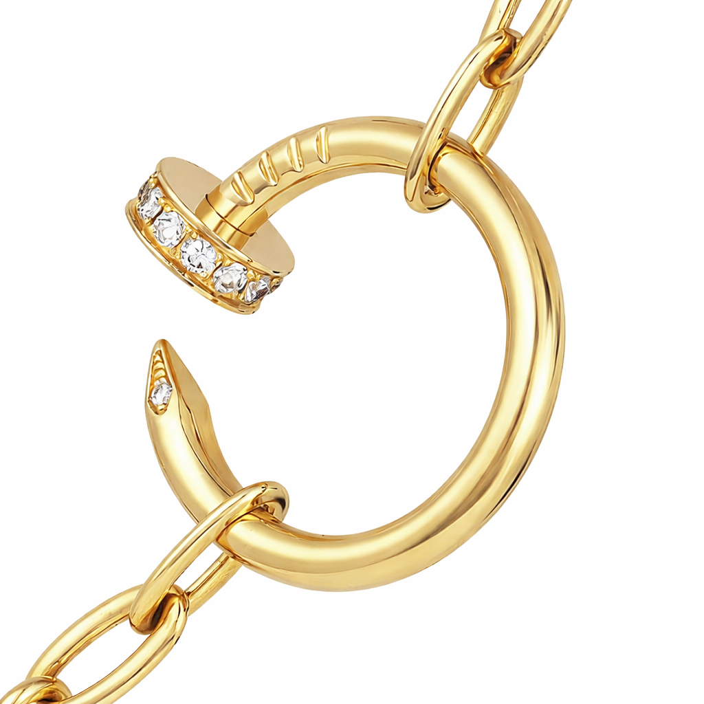 Diamond Nail Chain Necklace