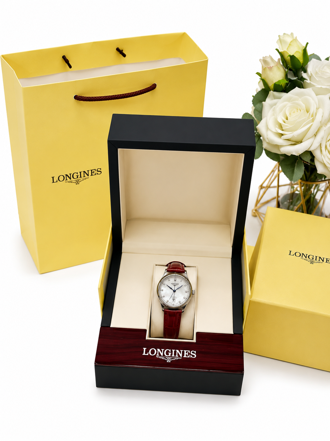 Luna Pearl Moonphase Crocodile Leather Watch