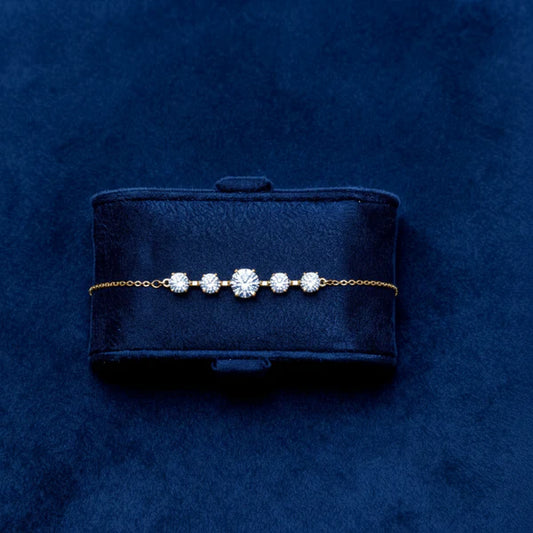 5 Stones Moissanite Bracelet
