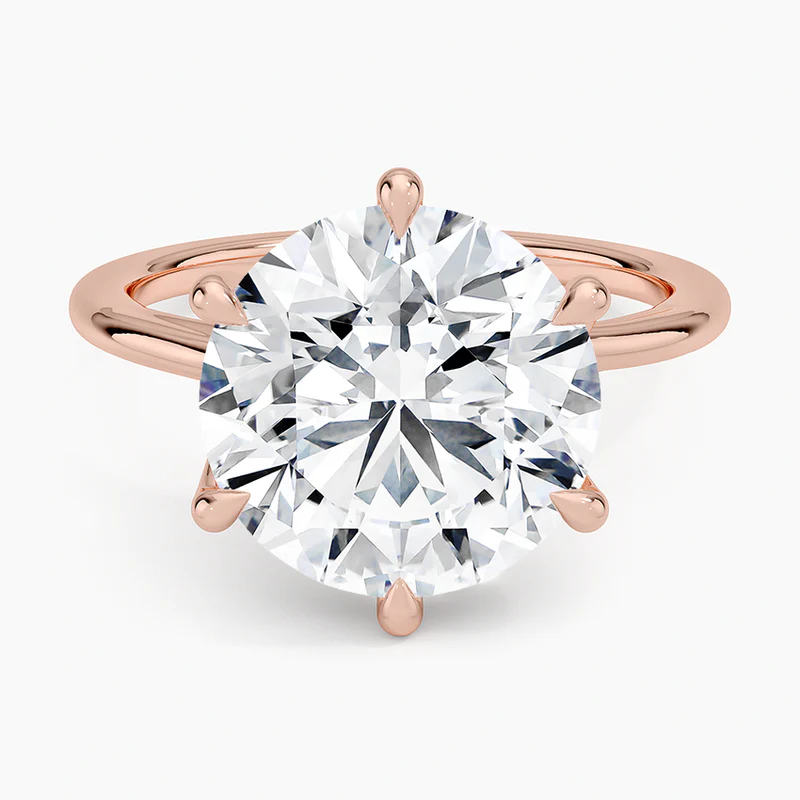 5ct solitaire round engagement ring