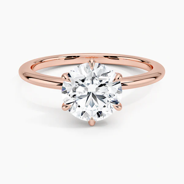 solitaire round engagement ring