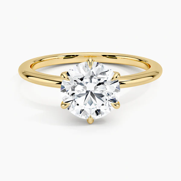 solitaire round engagement ring