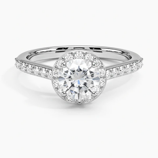 Halo Round Engagement Ring