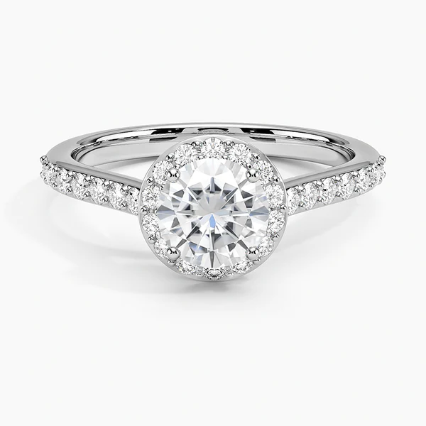 halo round engagement ring