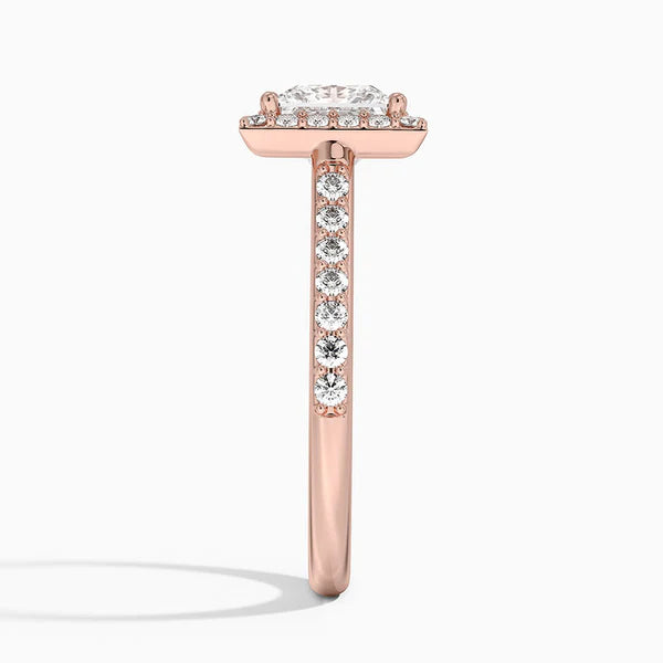 Princess Cut Halo Ring