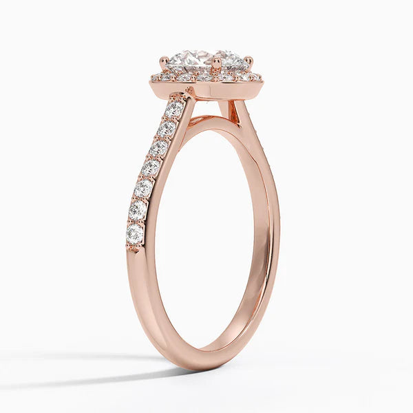 Halo Round Engagement Ring