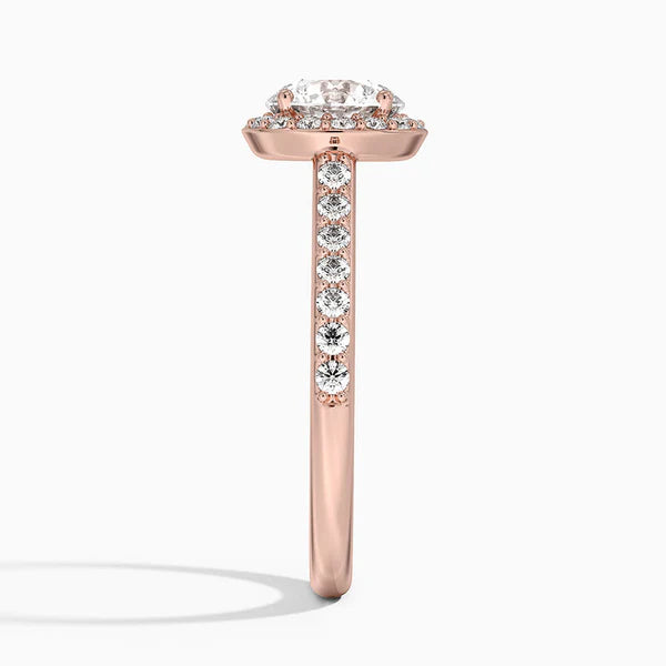 Halo Round Engagement Ring