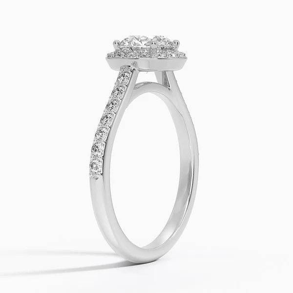 halo round engagement ring
