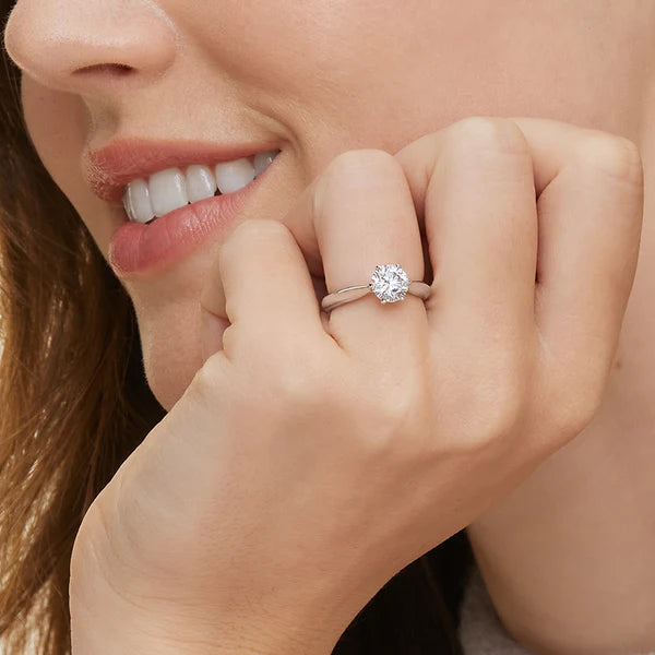 Solitaire Round Engagement Ring