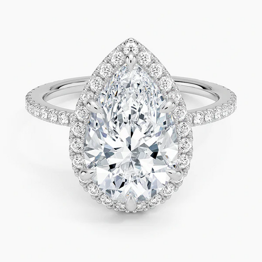 Halo Pear Ring