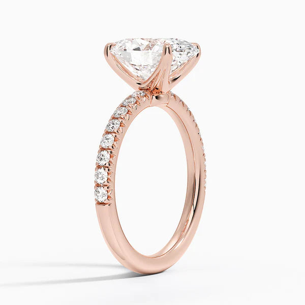 Oval Pave Engagement Ring
