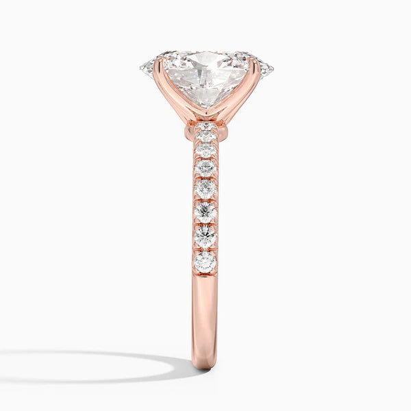 Oval Pave Engagement Ring
