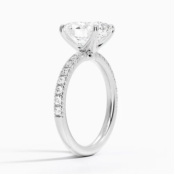 Oval Pave Engagement Ring