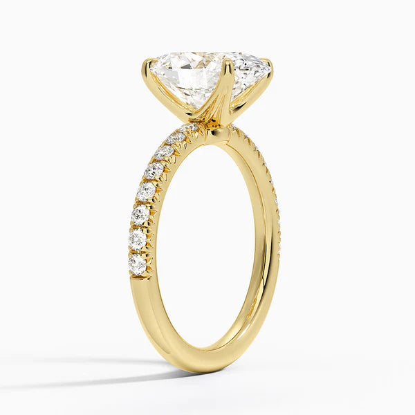 Oval Pave Engagement Ring