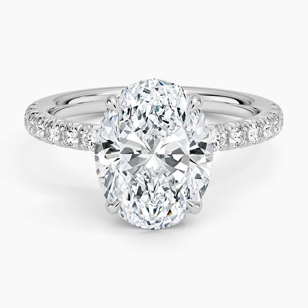 Oval Moissanite Engagement Rings
