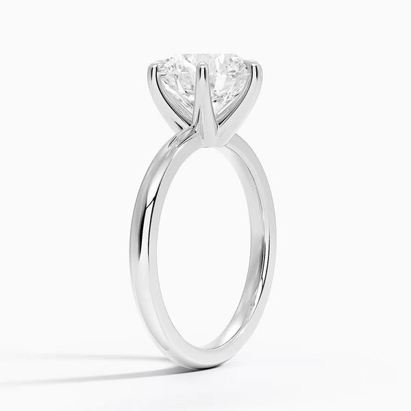 3ct solitaire round engagement ring