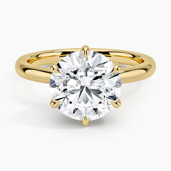 5ct solitaire round engagement ring