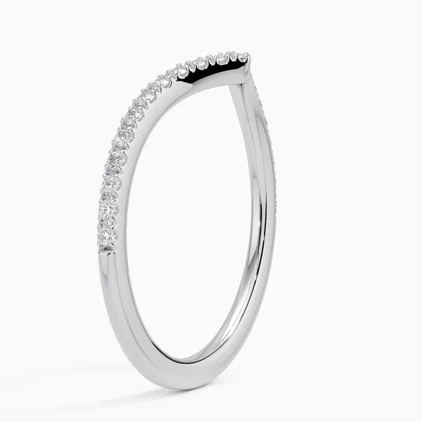 half eternity v-shape ring