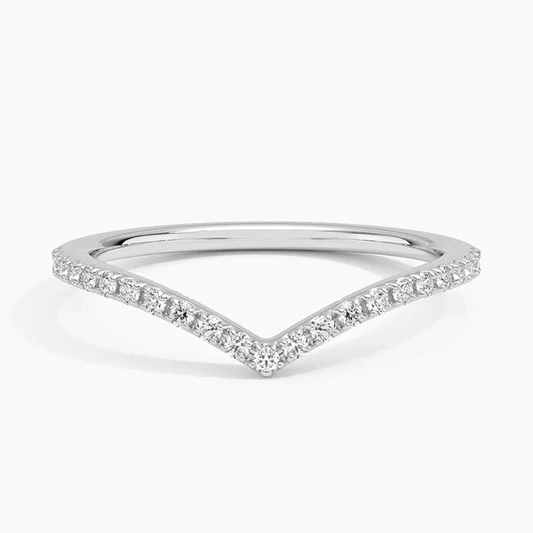 half eternity v-shape ring