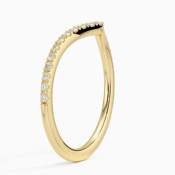 half eternity v-shape ring