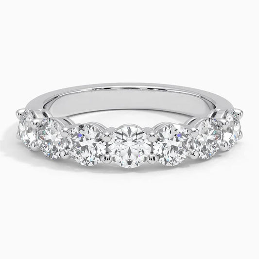 7 Stone Brillliant Cut Eternity Ring