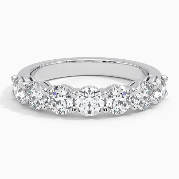 7 stone brillliant cut eternity ring