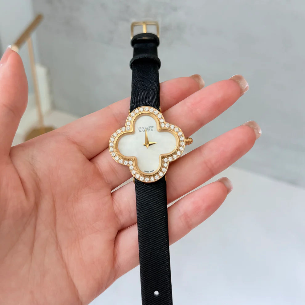 Cleef Crystal Watch – Leather Strap