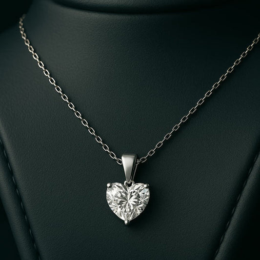 Solitaire Heart Pendant
