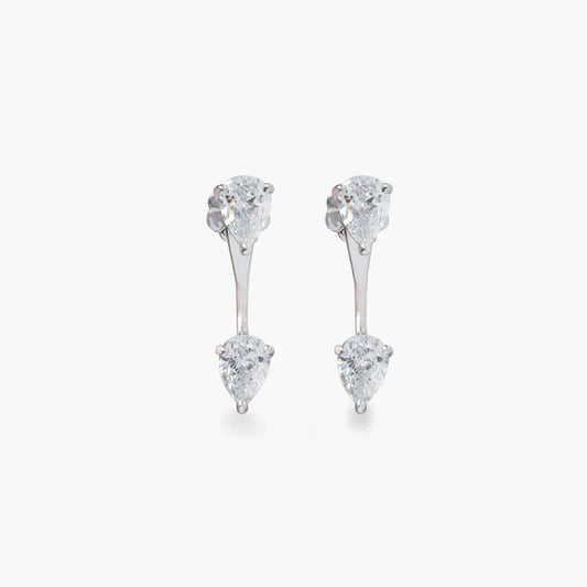 Pear Shape Orbit Stud Earring