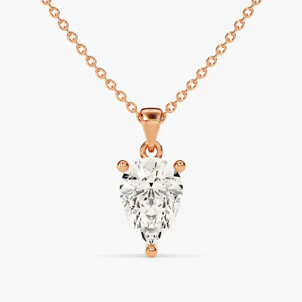 Solitaire Pear Shape Pendant
