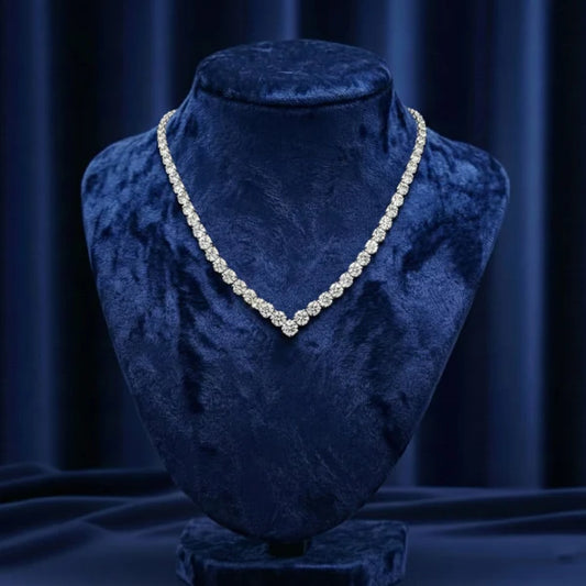 V-Tennis Moissanite Necklace