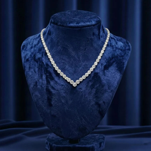 V-Tennis Moissanite Necklace