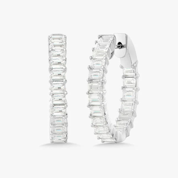 Emerald Cut Hoops