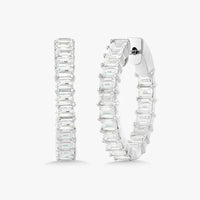 Emerald Cut Hoops
