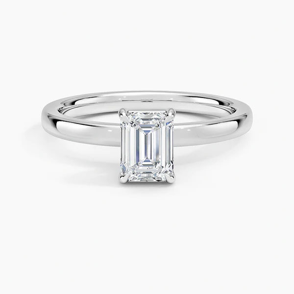 Classic 1ct Emerald Solitaire Ring
