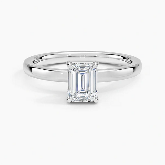 Classic 1ct Emerald Solitaire Ring