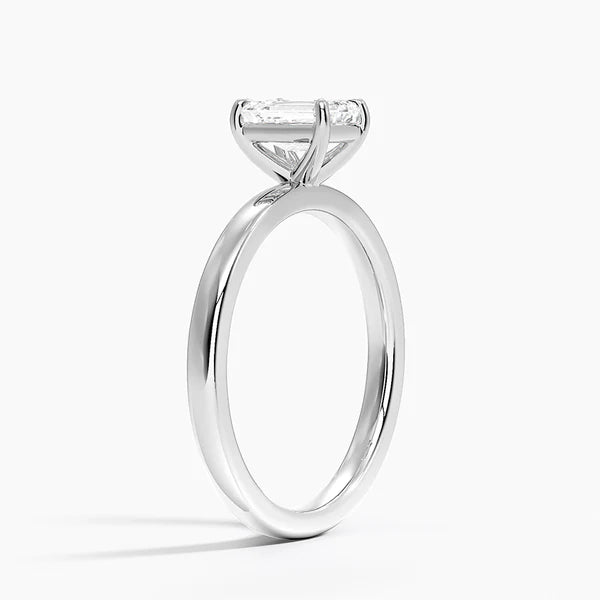 Classic 1ct Emerald Solitaire Ring