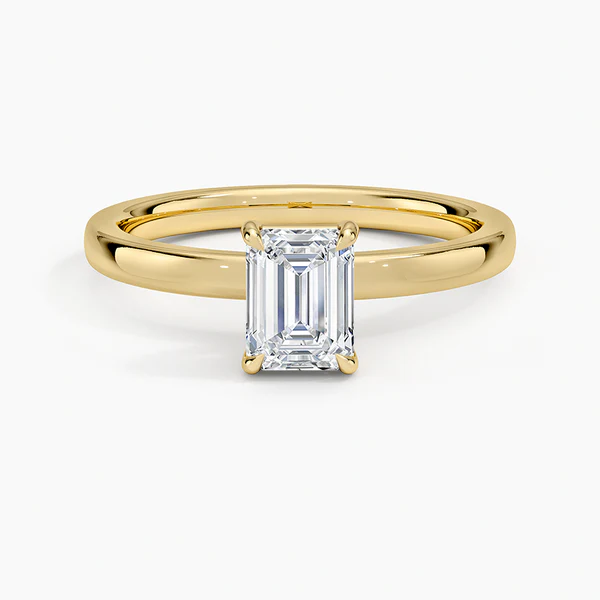 Classic 1ct Emerald Solitaire Ring