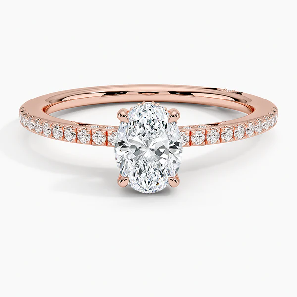 Oval Pave Engagement Ring