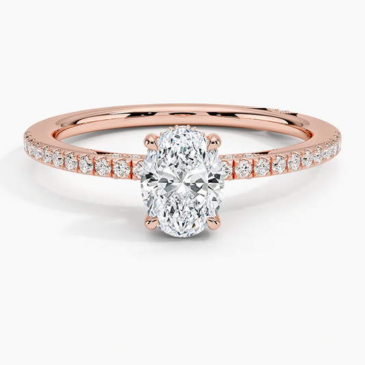 Oval Pave Engagement Ring
