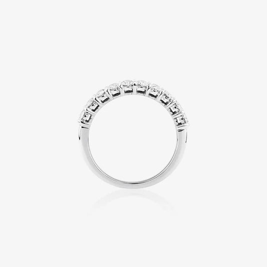 10 Stone Half Eternity Ring