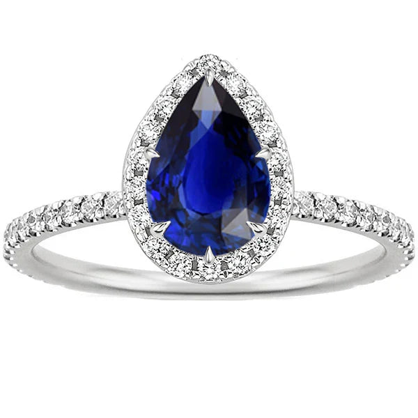Halo Pear Ring