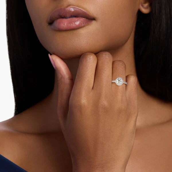 Halo Round Engagement Ring