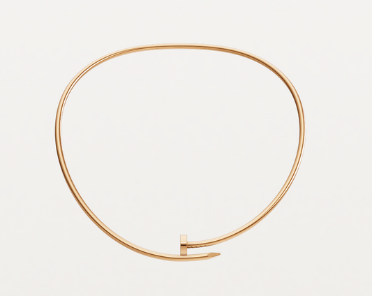 Elegant Nail Gold Choker Necklace
