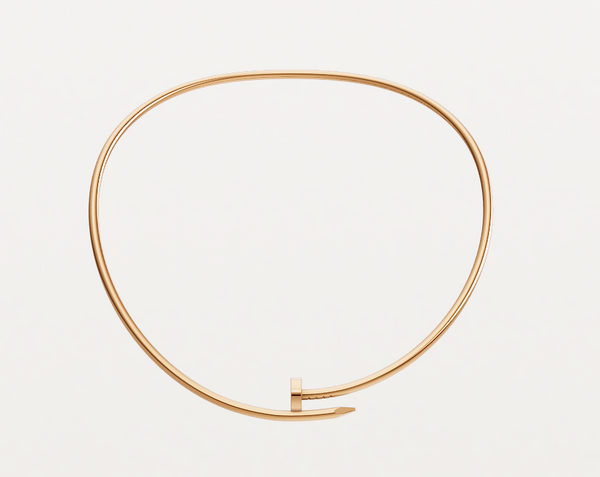 Elegant Nail Gold Choker Necklace
