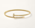 Luxury Nail Gold Bangle Bracelet