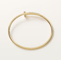 Luxury Nail Gold Bangle Bracelet
