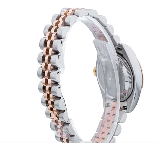 Luxury Two-Tone Watch – Rose Gold & Silver Style